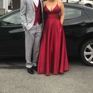 Red JVN by Jovani prom dress